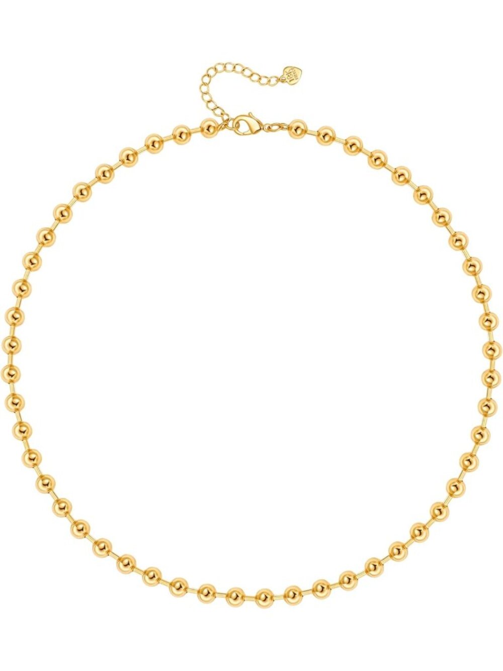 Dainty 18K Gold Plated Paperclip Chain Choker with Freshwater Pearl & Turquoise